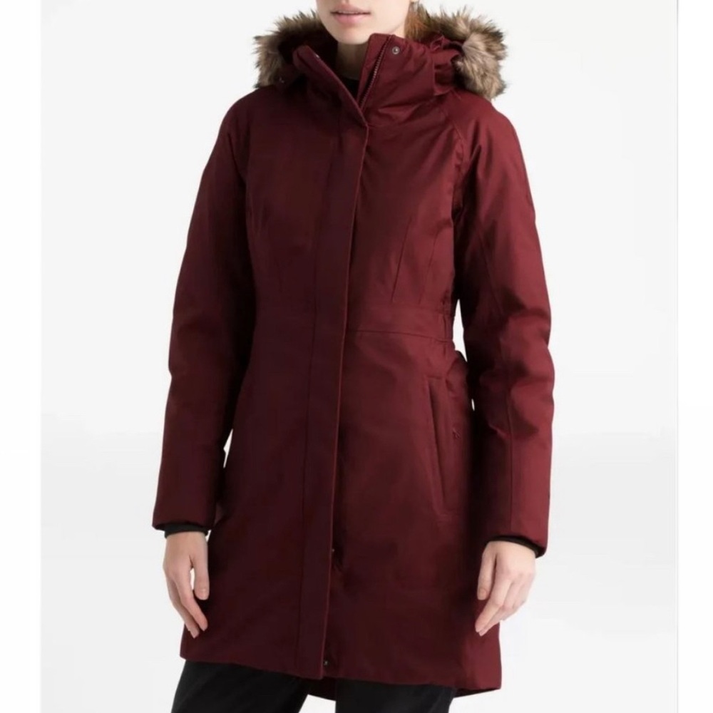 The North Face Arctic Parka II in Deep Garnet Red XS